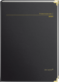 FK 7, Fristenkalender 2024 Premium, schwarz mit Goldprgung
